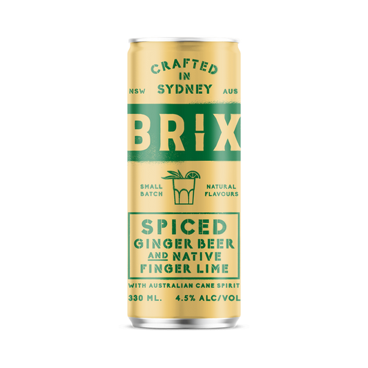 Brix Spiced Ginger Beer & Native Finger Lime Cans 330ml