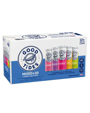 Good Tides Hard Seltzer Mixed 10 Pack Cans 330ml