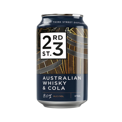 23rd Street Distillery Australian Whiskey & Cola 8% Cans 375ml