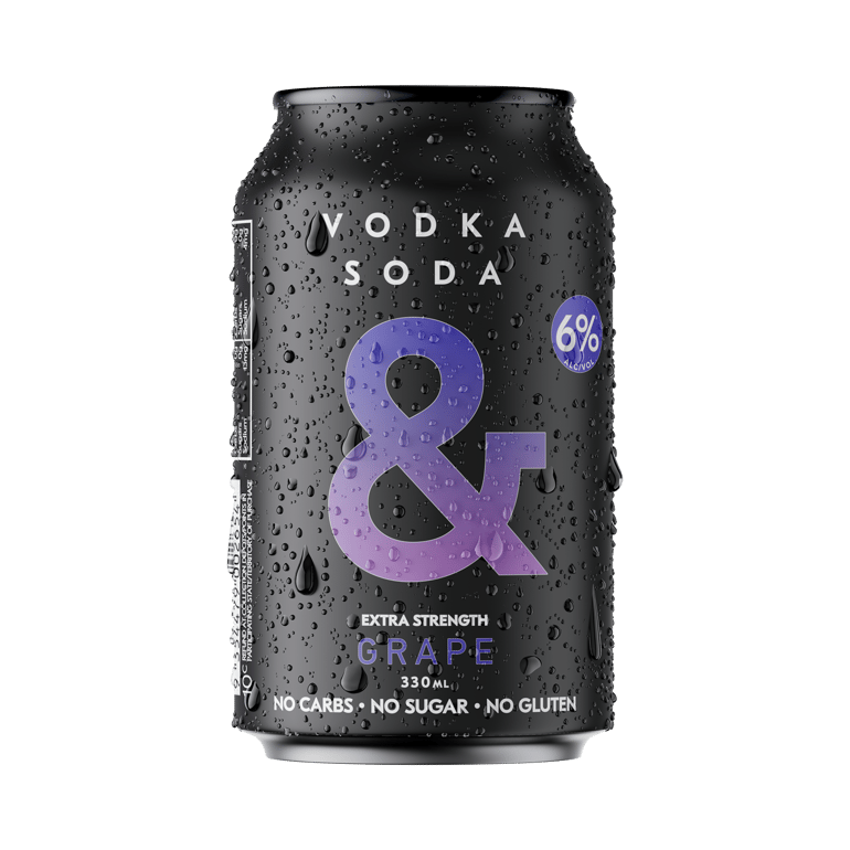 Ampersand Vodka Soda & Grape Cans 330ml