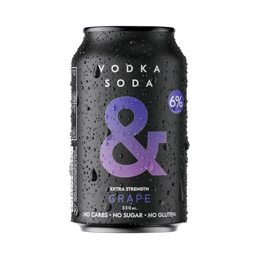 Ampersand Vodka Soda & Grape Cans 330ml