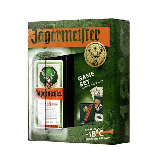 Jagermeister Herbal Liqueur Game Set Gift Pack 700ml