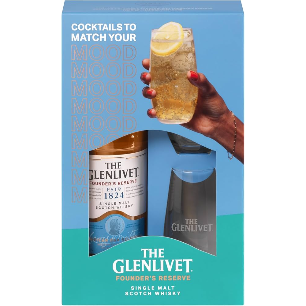 The Glenlivet Founders Reserve Whisky & 2 Glass Gift Pack 700ml