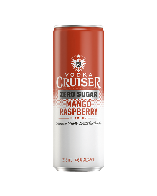 Vodka Cruiser Zero Sugar Mango & Raspberry 4.6% Cans 275ml