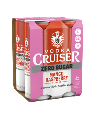 Vodka Cruiser Zero Sugar Mango & Raspberry 4.6% Cans 275ml