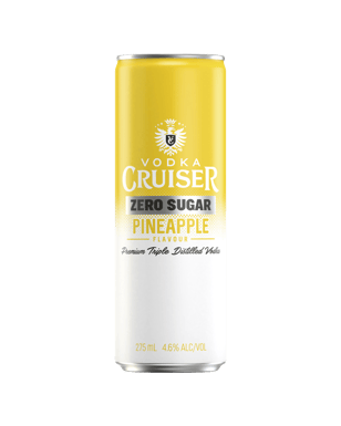 Vodka Cruiser Zero Sugar Pineapple 4.6% Cans 275ml