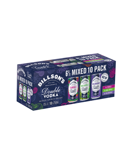 Billson’s Double Vodka 6% 10 Pack 250ml