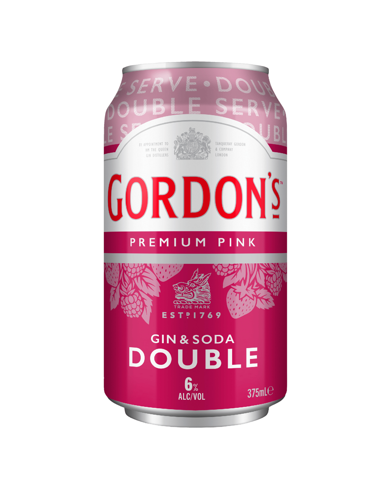 Gordon's Pink and Soda Double Serve Cans 375ml