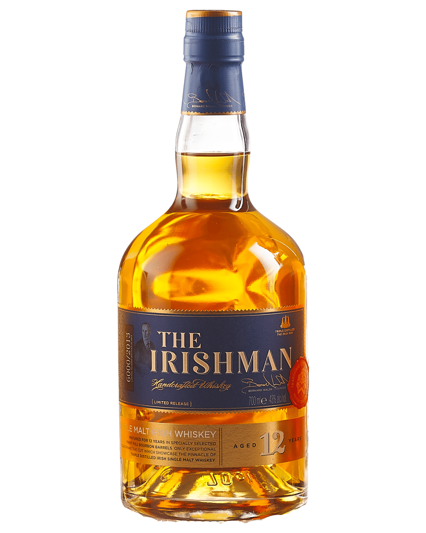 The Irishman 12 Year Old Single Malt Irish Whiskey 700ml