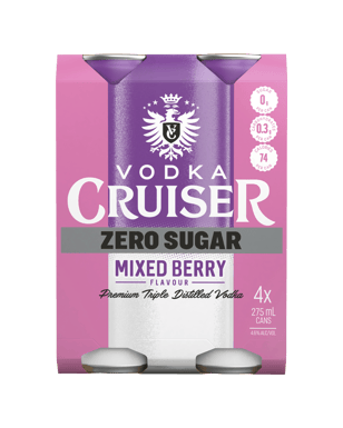 Vodka Cruiser Zero Sugar Mixed Berry 4.6% Cans 275ml