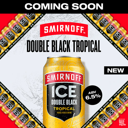 Smirnoff Ice Double Black Tropical Vodka 6.5% Cans 375ml