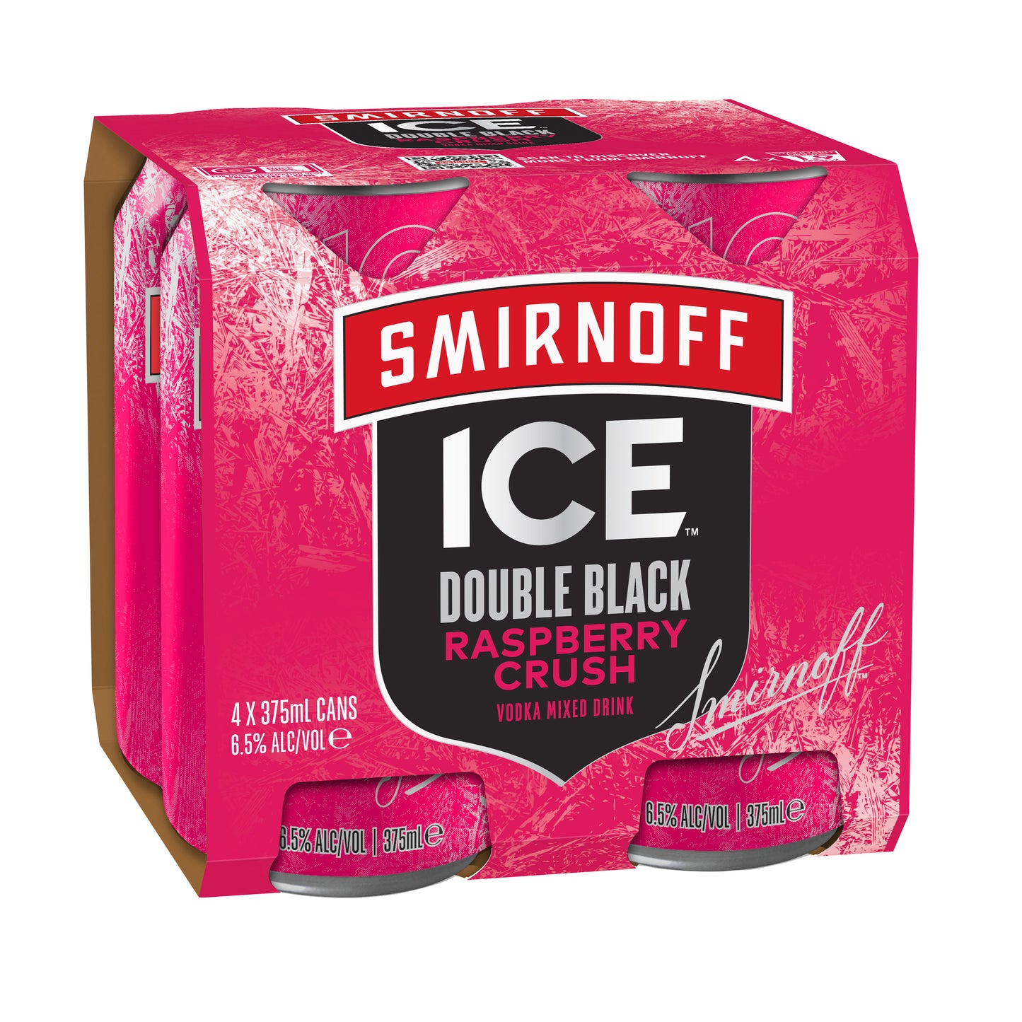 Smirnoff Ice Double Black Raspberry Crush Vodka 6.5% Cans 375ml