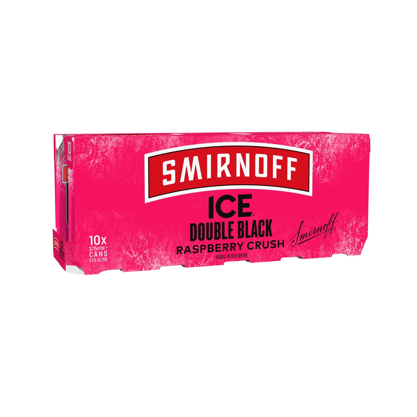 Smirnoff Ice Double Black Raspberry Crush Vodka 6.5% 10 Pack Cans 375ml