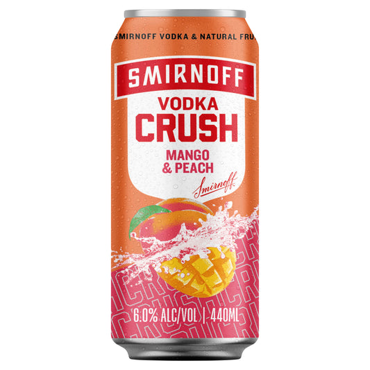 Smirnoff Vodka Crush Mango & Peach 6% 440ml