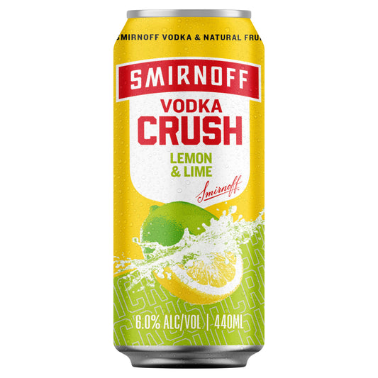 Smirnoff Vodka Crush Lemon & Lime 6% 440ml