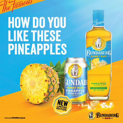 Bundaberg Pineapple with Soda & Lime Limited Edition Can 375ml