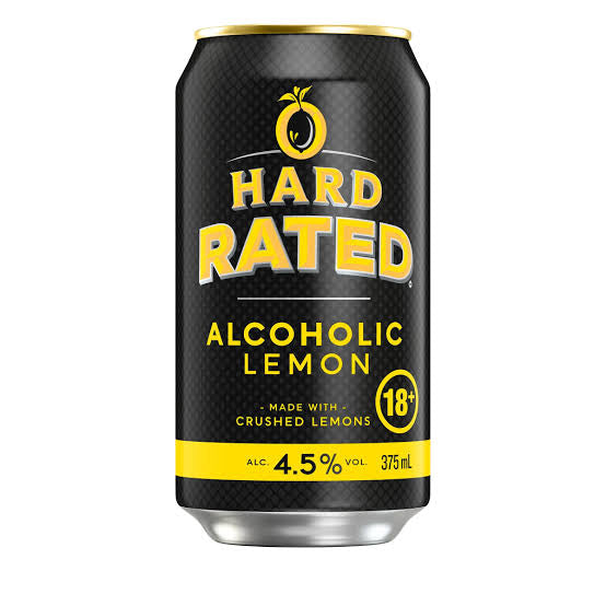 Hard Rated Alcoholic Lemon Cans 375ml