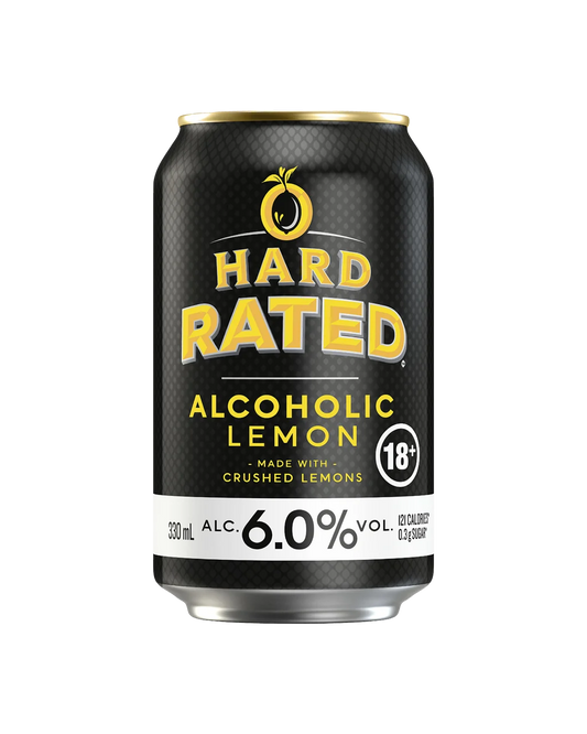 Hard Rated Alcoholic Lemon 6% Cans 330ml