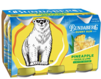 Bundaberg Pineapple with Soda & Lime Limited Edition Can 375ml