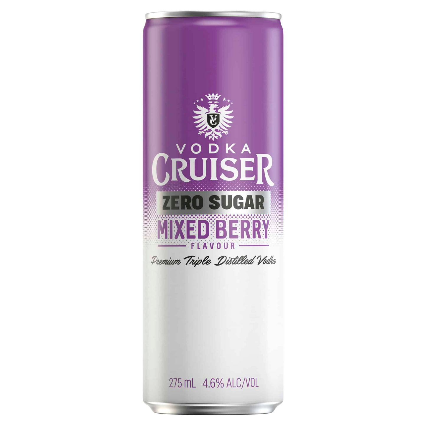 Vodka Cruiser Zero Sugar Mixed Berry 4.6% Cans 275ml