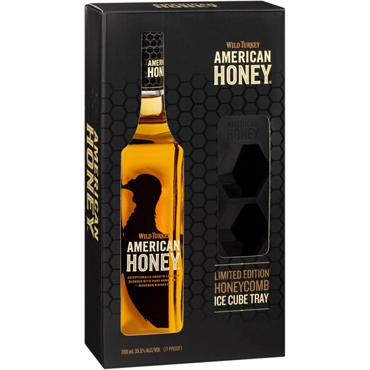 Wild Turkey American Honey & Honeycomb Ice Cube Tray Gift Pack 700ml