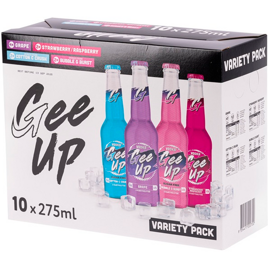 Gee Up Vodka Mixed 10 Pack 275ml