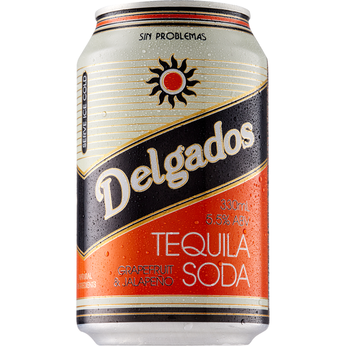 Delgados Tequila Grapefruit & Jalapeno Soda Cans 330ml