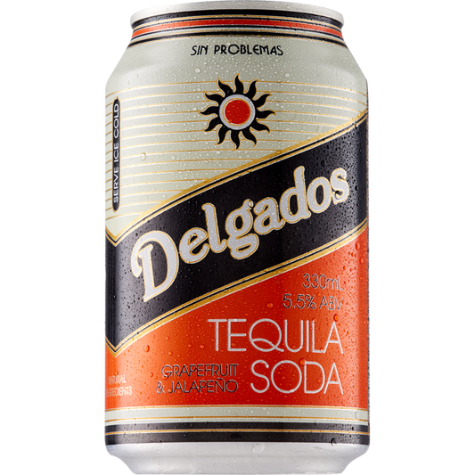 Delgados Tequila Grapefruit & Jalapeno Soda Cans 330ml