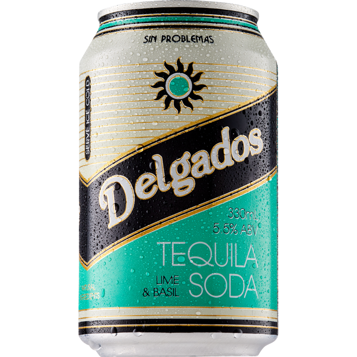 Delgados Tequila Lime & Basil Soda Cans 330ml