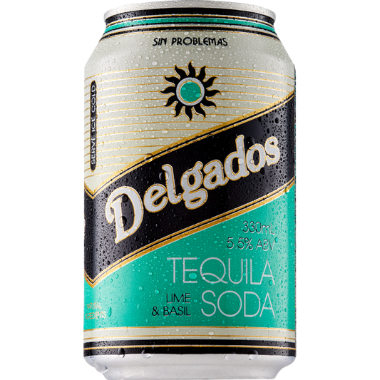 Delgados Tequila Lime & Basil Soda Cans 330ml