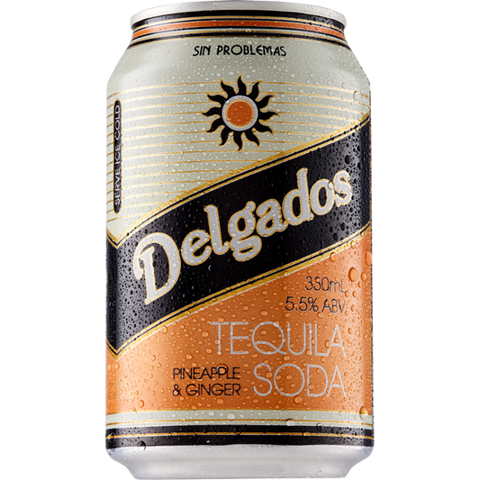 Delgados Tequila Pineapple & Ginger Soda Cans 330ml