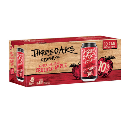 Three Oaks Crushed Apple Cider 10% 10 Pack 375ml