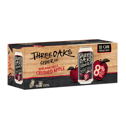 Three Oaks Crushed Apple Cider 8% 10 Pack 375ml