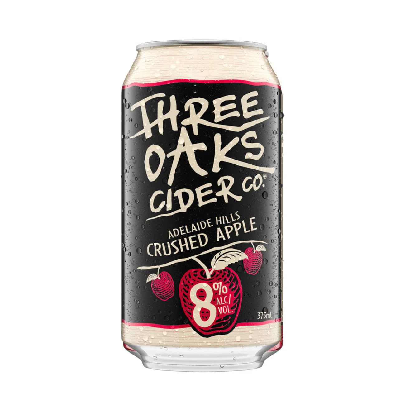 Three Oaks Crushed Apple Cider 8% 10 Pack 375ml