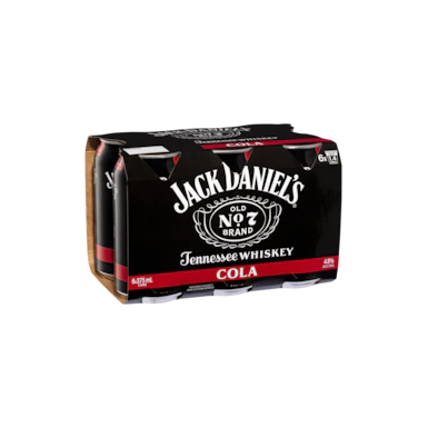 Jack Daniel's Tennessee Whiskey & Cola Cans 375ml