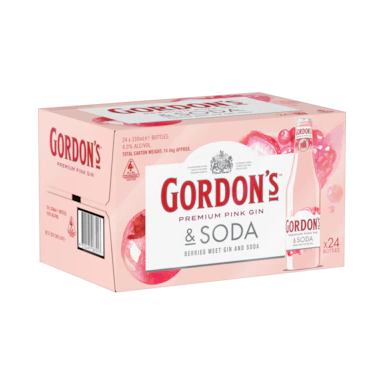 Gordon's Premium Pink Gin & Soda Bottles 330ml