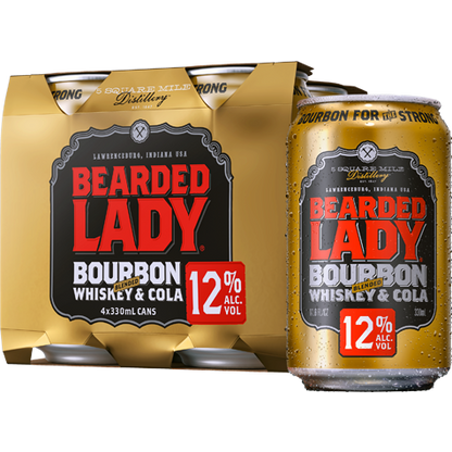 Bearded Lady Bourbon Whiskey & Cola 12% 330ml