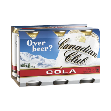 Canadian Club & Cola Cans 375ml