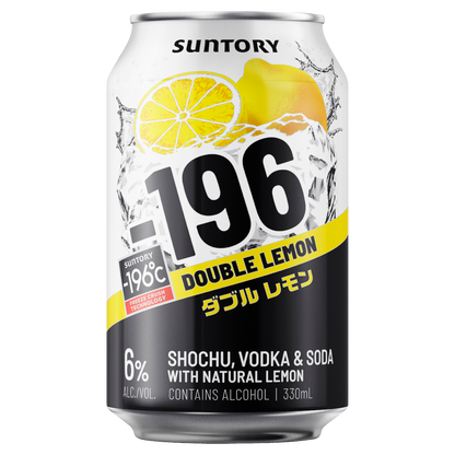 Suntory -196 Double Lemon Shochu, Vodka & Soda 330ml